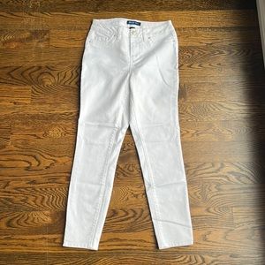 High Waisted White Jeans